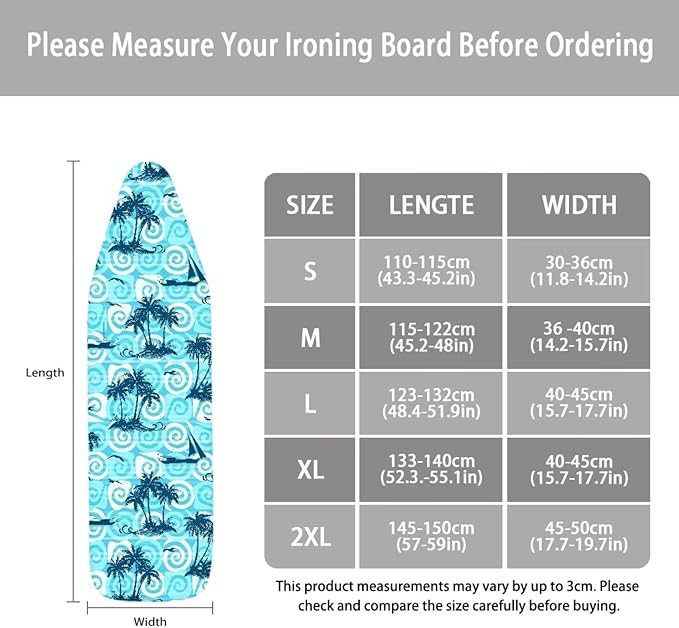 ZCFYGDX 15" x 50" Ironing Board Cover Scorch Resistant, Wear & Soil Resistant - Image 5