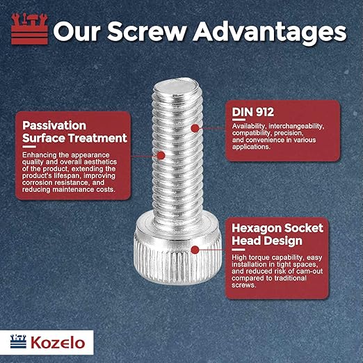 Kozelo 50pcs Socket Head Cap Screws - Image 3