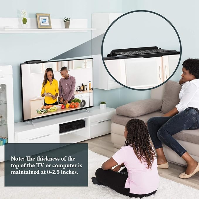 Jetec 3 Pieces Screen Top Shelf TV Top Storage Bracket 2-leg Adjustable Monitor - Image 6