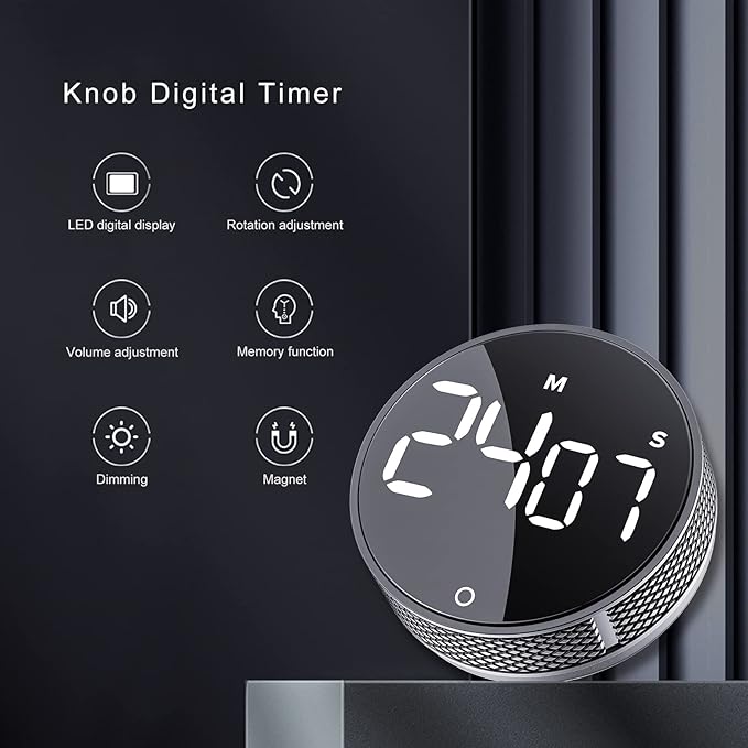 AVINIA Digital Kitchen Timers, Visual timers Large LED Display Magnetic - Image 2