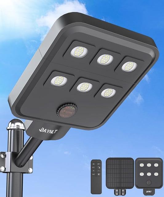 JAYNLT X-8000W Solar Street Lights Outdoor, Ultra-Large 6500K Commercial by JAYNLT