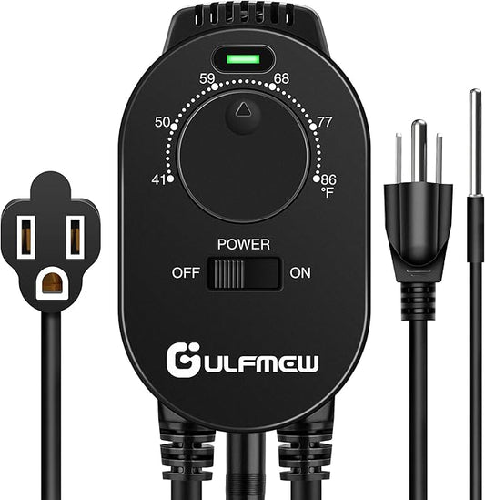 Plug in Thermostat for Heater, Thermostat Plug Outlet by Gulfmew