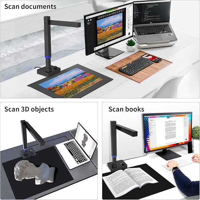 CZUR Shine Ultra Pro 24MP Document Scanner, USB Book Scanner, Portable Document - Image 5
