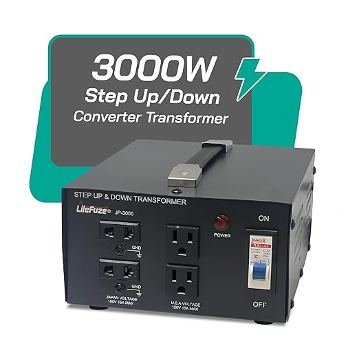 LiteFuze 3000 Watt Japan Voltage Converter Transformer Step Up/Down - 100v to - Image 7