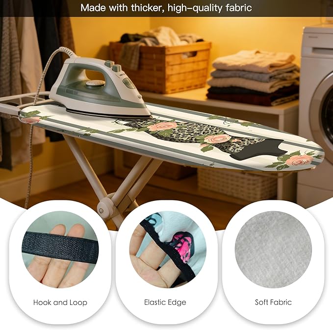 Nuxovilar Ironing Board Cover Needle Cotton 15x54 Inches | Ironing Board Cover - Image 5