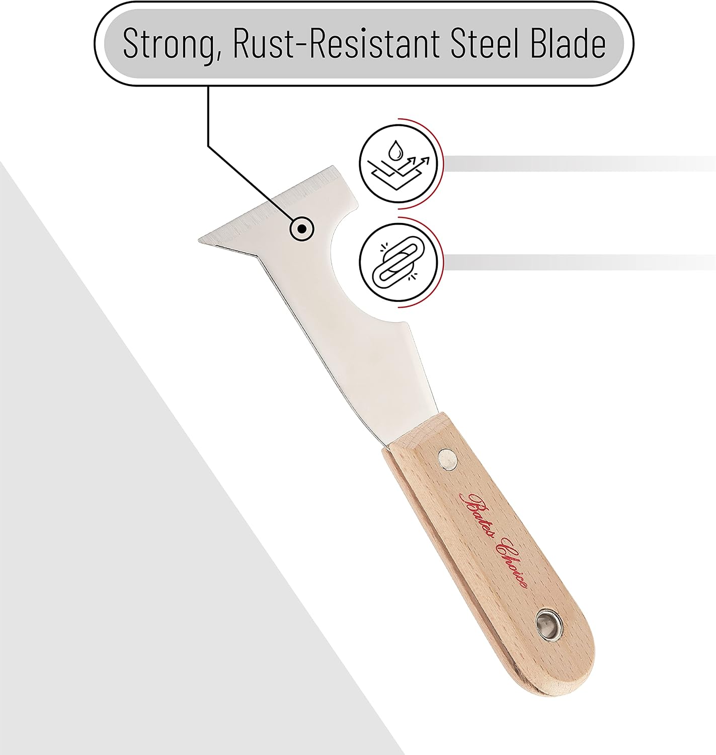 Bates- Paint Scraper, Taping knife, Pack of 2 Putty Knife Scraper, Scraper, 5 in 1 tools, Spackle Knife, Caulk Removal Tool, Painters Tool, Paint Can Opener, Paint Remover for Wood, Wallpaper Scraper