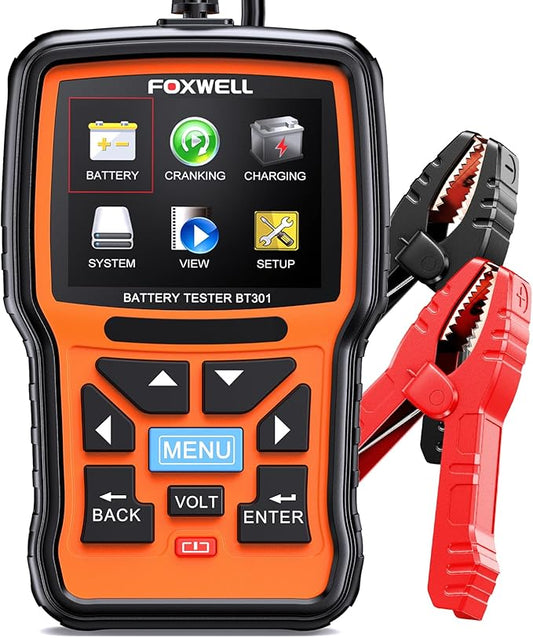 Car Battery Tester 12V FOXWELL BT301, Battery Load Tester 100-2000CCA by FOXWELL