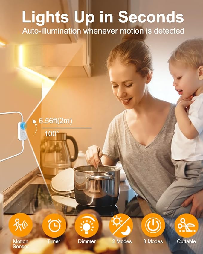 Feuymoent Motion Sensor LED Strip Light - Image 2