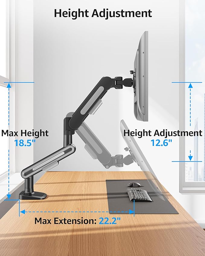 MOUNTUP Single Monitor Desk Mount - Image 6