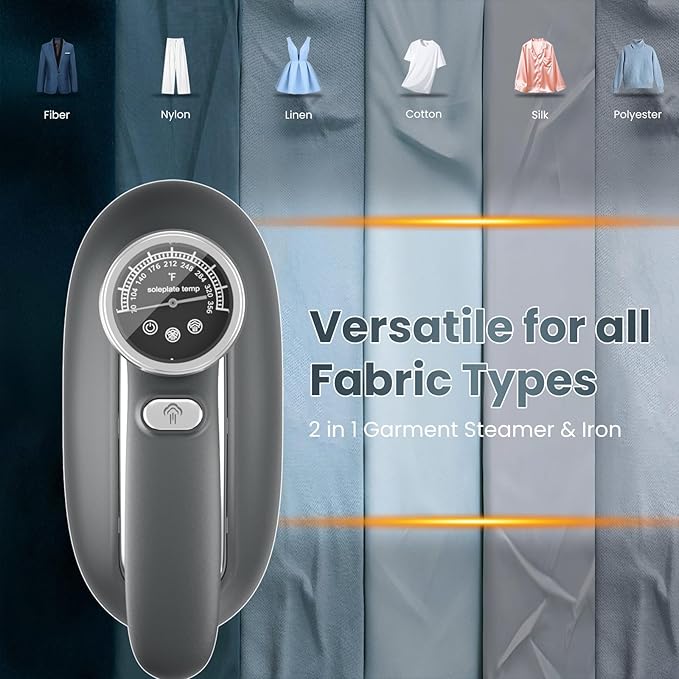 Killrose Steamer for Clothes, 2 in 1 Clothes Steamer Handheld, 1200W Steam Iron - Image 5