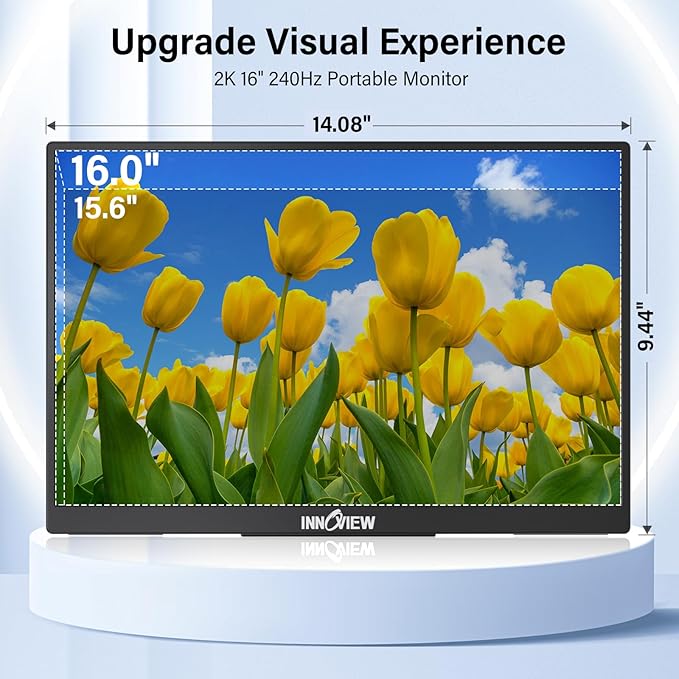 InnoView 16" 240Hz Portable Monitor 2K 2560x1600 100% sRGB Portable Gaming - Image 5