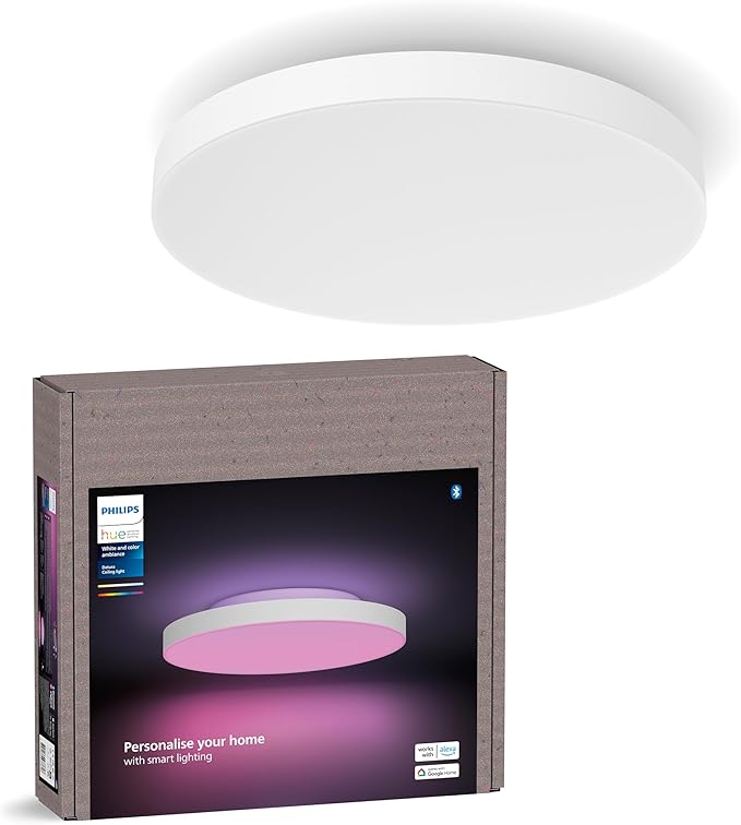 Philips Hue Datura Smart Ceiling Panel White & Color Light, Voice Control by PhilipsHue