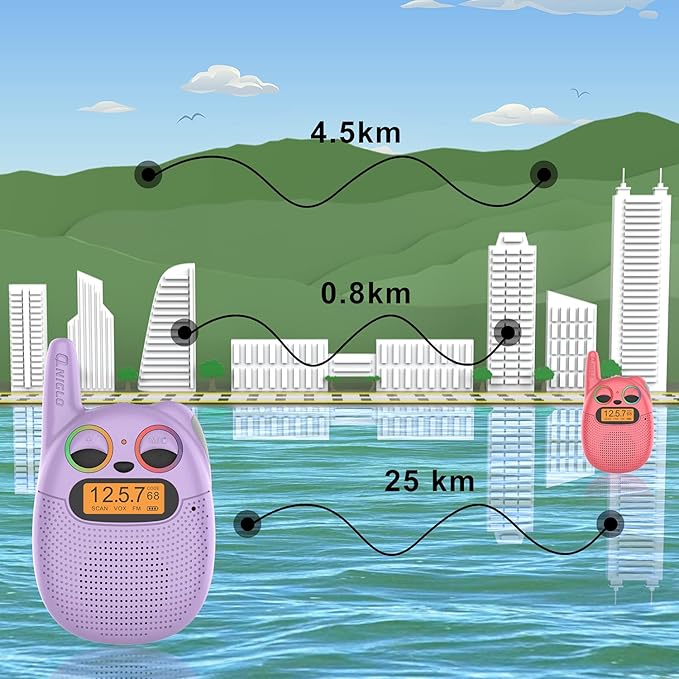 Walkie Talkies for Kids Rechargeable, Christmas Birthday Gifts for Girls Age 3-9 - Image 8
