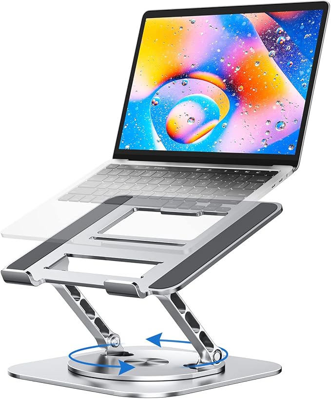 MCHOSE Laptop Stand with 360° Rotating Base, Foldable Adjustable Computer Holder by MCHOSE