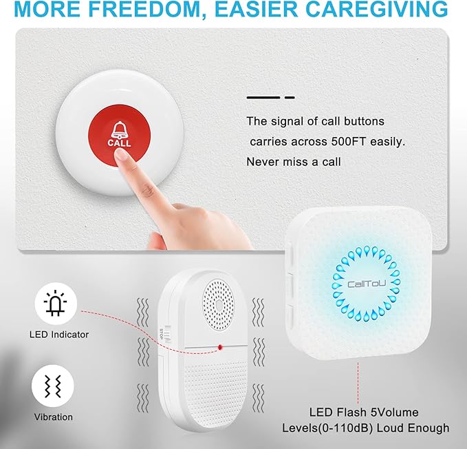 CallToU Wireless Caregiver Pager Call Button - Image 3