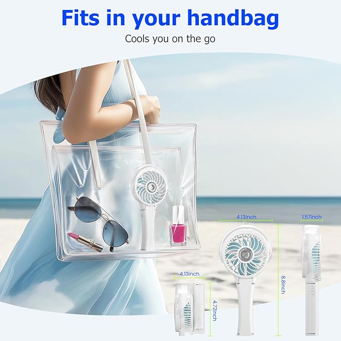 HandFan Upgraded Portable Misting Fan, Two Button Easy Operation, Handheld - Image 7
