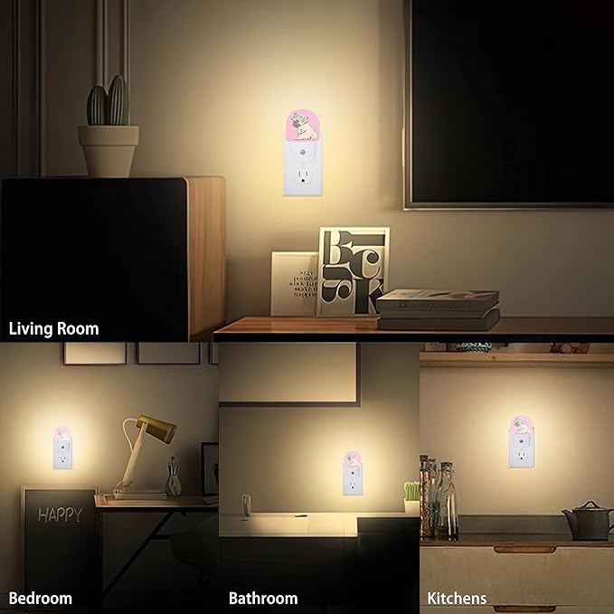Axxitude Puppy Pug Chamomile Flowers Night Lights Plug into Wall - Image 6