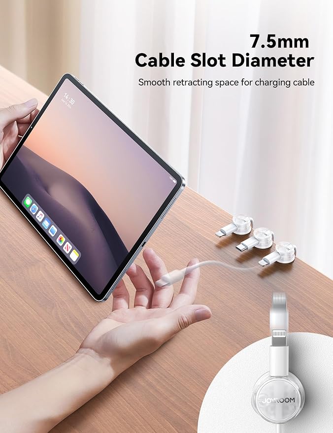 9 Pack Cable Management Cord Holder, JOYROOM Magnetic Cable Clips Adhesive Wire - Image 4