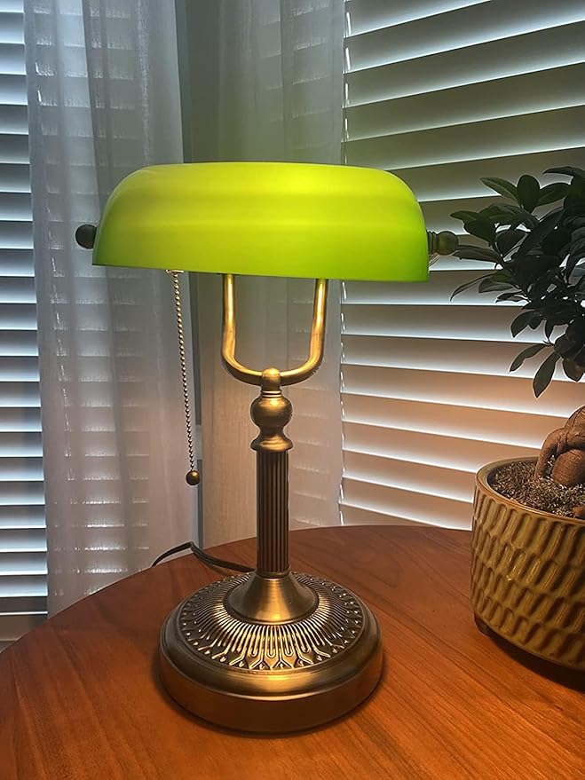 Newrays Green Glass Bankers Desk Lamp - Image 5