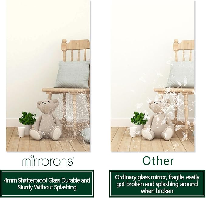 Mirrorons Large Mirror 60" x 28", Modern Rectangle Bathroom Mirror - Image 8