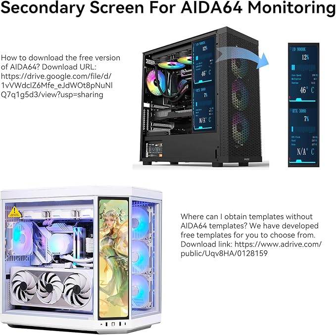 AISHICHEN 11.26" Mini Monitor FHD 1920x440 Small Wide Monitor - Image 4