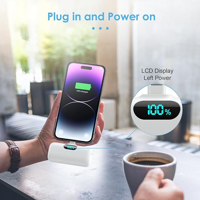 Mini Portable Charger USB C Power Bank, Upgraded 5000mAh PD Fast Charging - Image 5