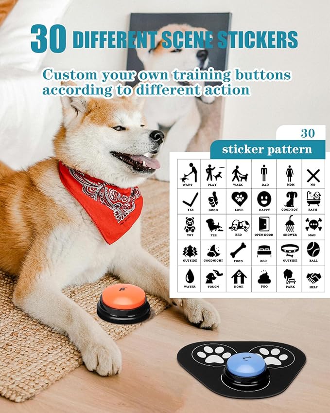 Dog Buttons for Communication, 30s Voice Recording Speaking Button Pet Speech - Image 3