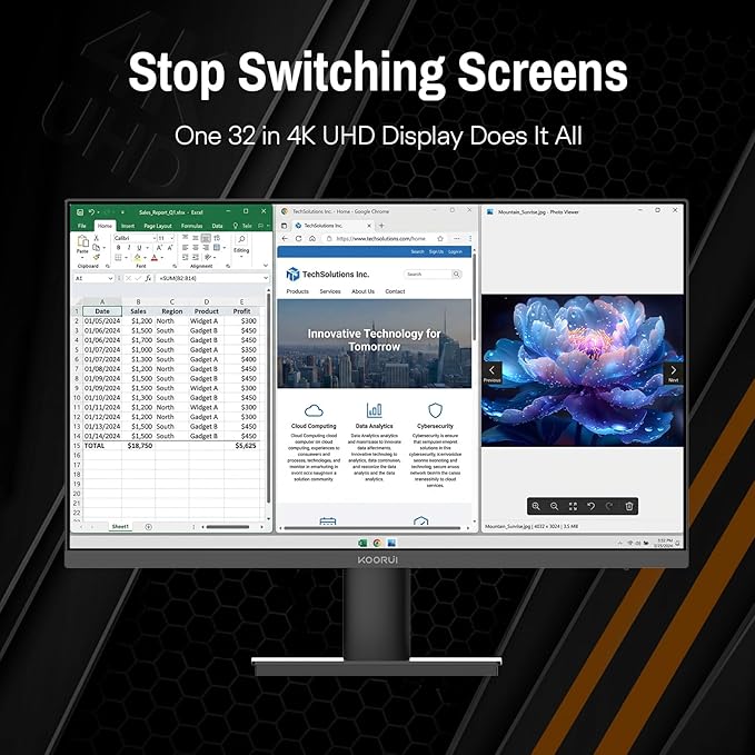 KOORUI 32 inch 4K Computer Monitor - Image 2