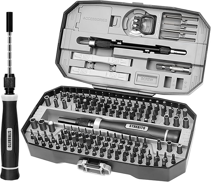 STREBITO Precision Screwdriver Set 153 in 1 Small Screwdriver Set by STREBITO