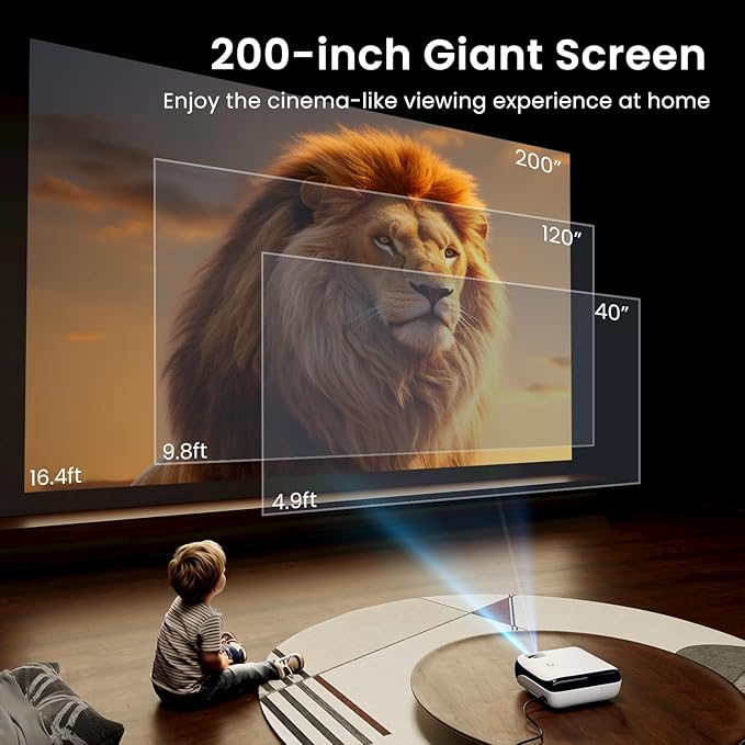 HAPPRUN Native 1080P Bluetooth Mini Projector, Full HD Portable Outdoor Movie - Image 7