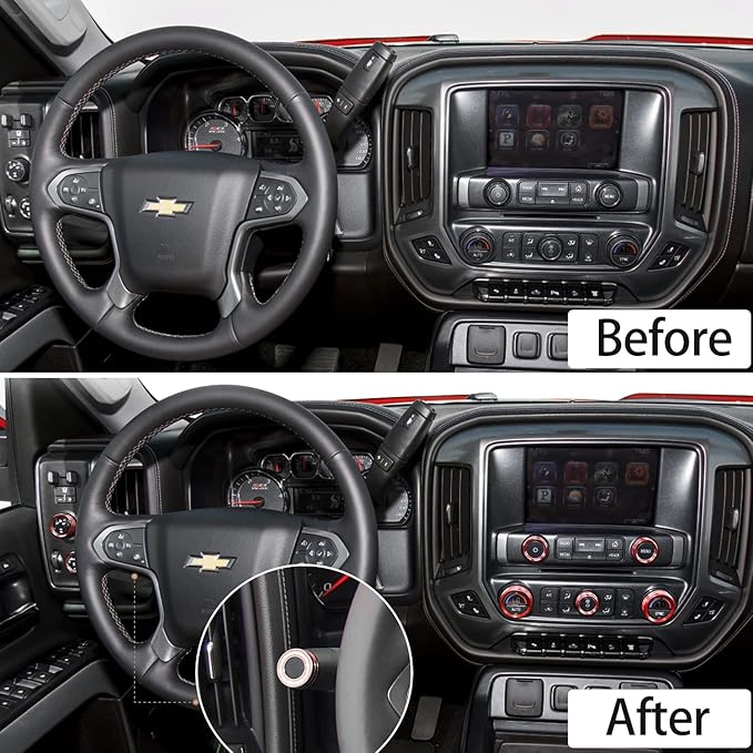 Kujunpao Radio Fan Climate Auto Menu Knob Control Button Trim Center Console - Image 3