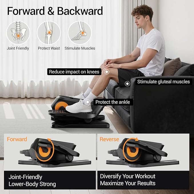 Under Desk Elliptical Machine, Electric Seated Pedal Exerciser, Min Leg - Image 4