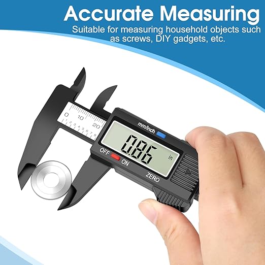 Digital Caliper Calipers Measuring Tool, 0-6inches Electronic Caliper - Image 7