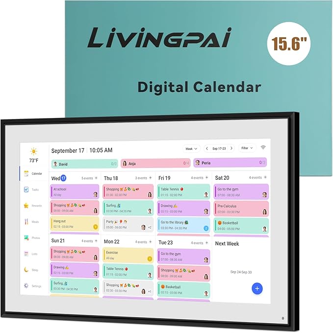 15.6 inch Wall Planner Digital Calendar Electronic Calendar Chore Chart - Image 8