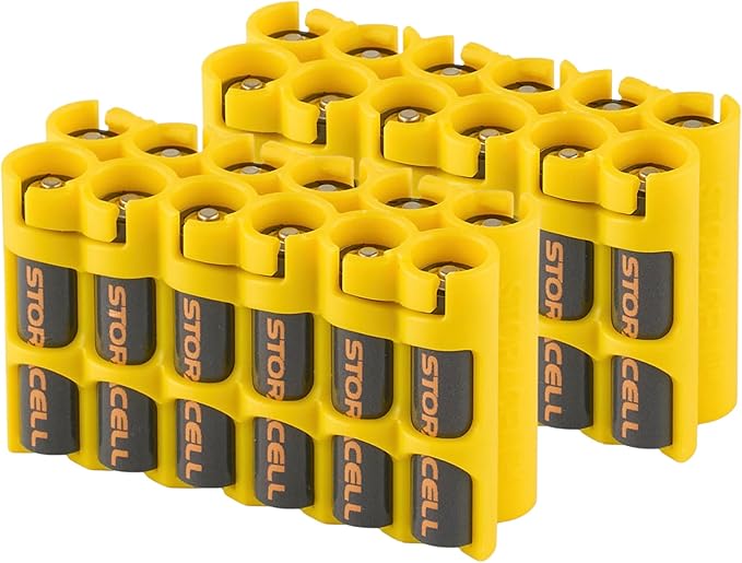 Storacell AAA-12 Battery Storage Caddy and Dispenser, Holds 12 AAA Batteries by Storacell