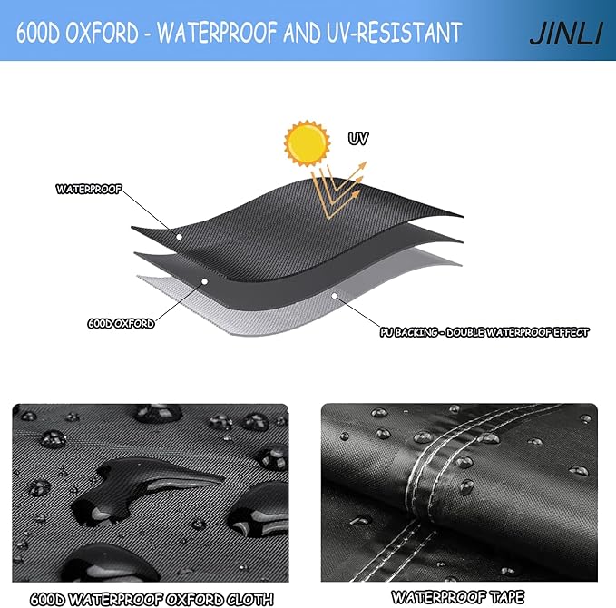 JINLI 45-50 inch outdoor TV trolley cover, courtyard TV cover, Oxford fabric - Image 6