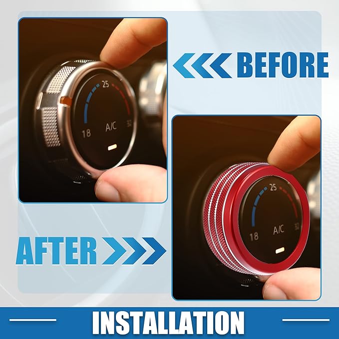 A ABSOPRO AC Knobs Decals AC Radio Switch Knob Cover - Image 3