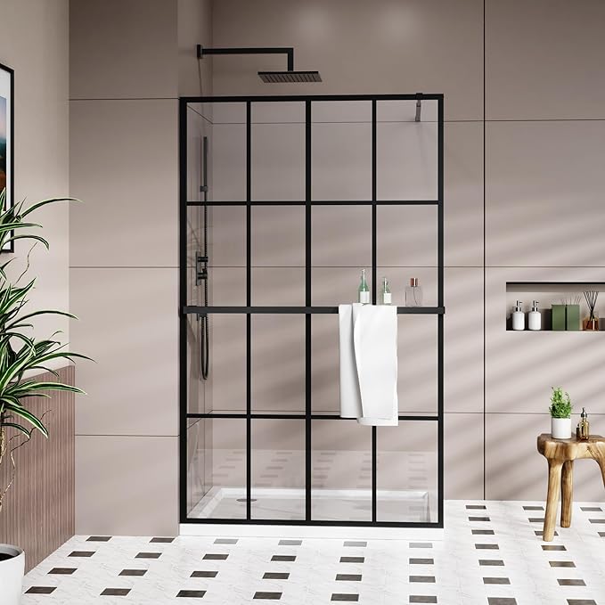 Goodyo 46" x 72" Shower Glass Door Tempered Glass Shower Screen - Image 2