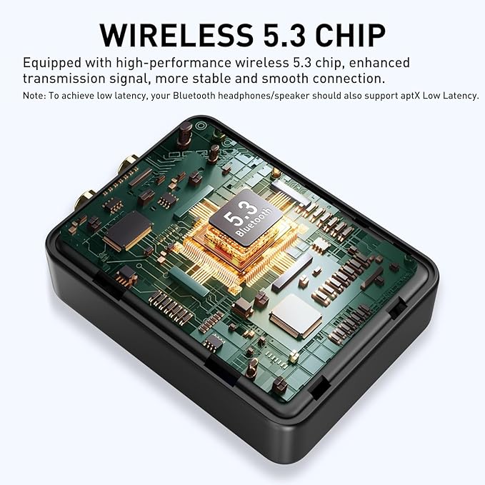 1Mii RCA Bluetooth 5.3 Adapter for TV, 3.5mm AUX Bluetooth Transmitter Receiver - Image 8