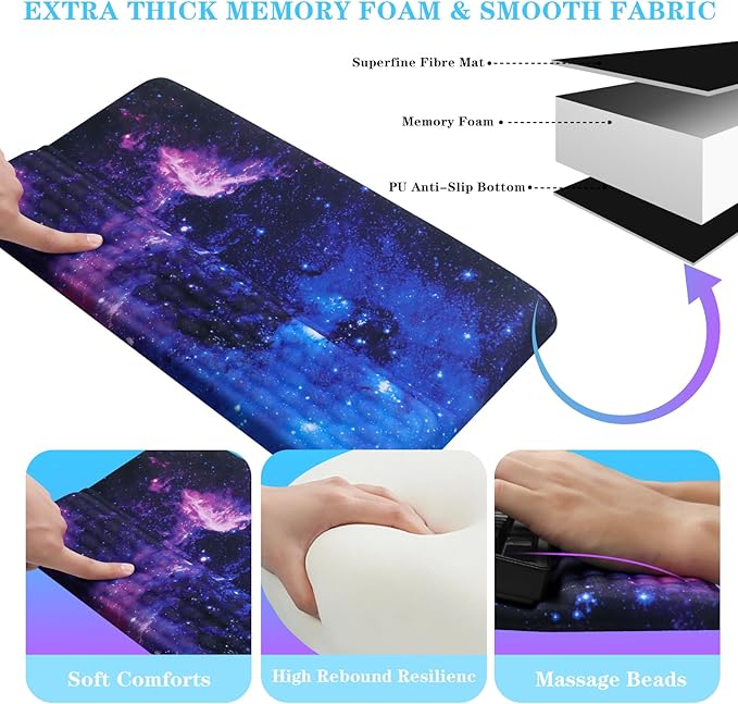 Computer Keyboard Stand with Wrist Rest, Ergonomic Tilted Keyboard Holder - Image 5