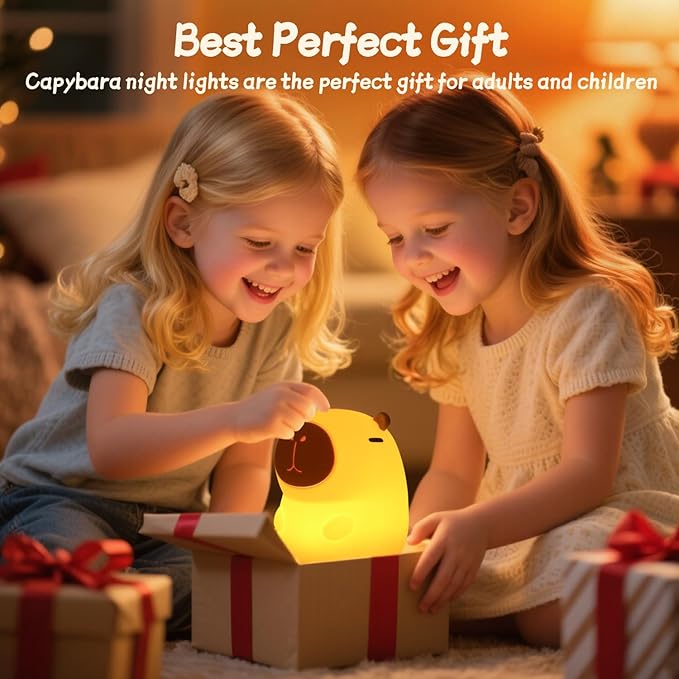 Rytinazzz Capybara Night Light, 50-Hour Battery & Pat Control, Squishy Animal - Image 8