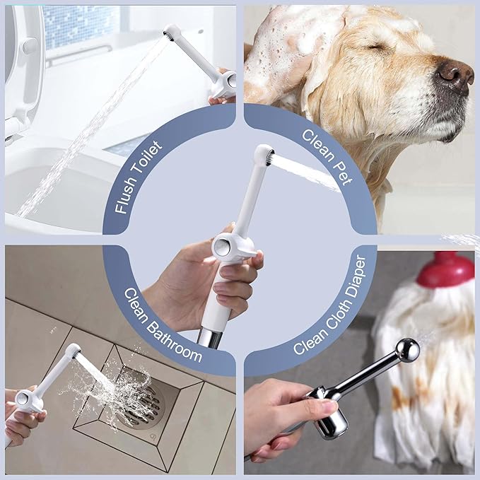 SonTiy Handheld Bidet Sprayer for Toilet, Adjustable Water Pressure Toilet Jet - Image 8