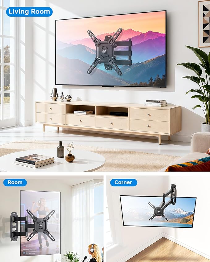 Full Motion Articulating Swivel TV Monitor Wall Mount Bracket - Image 5
