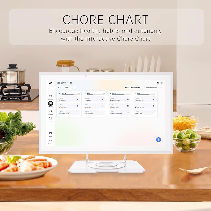 Digital Calendar, 15.6 inch Wall Planner & Chore Chart, Rechargeable Full HD - Image 3