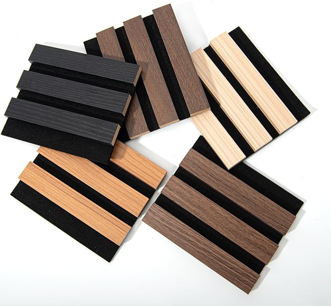 Art3d 5-Pack Acoustic Wood Slat Wall Panel Sample - Image 2