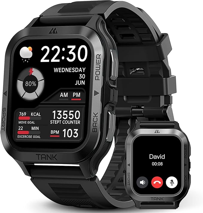 AMAZTIM Smart Watch, 60 Days Extra-Long Battery, 50M Waterproof, Rugged by AMAZTIM