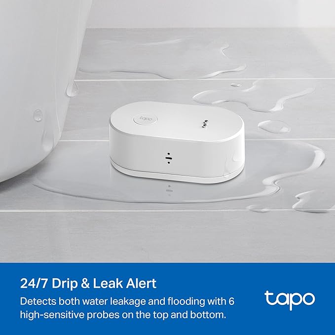 TP-Link Tapo Smart Water Leak Detector, Requires Tapo Hub, Water Leak Sensor - Image 2