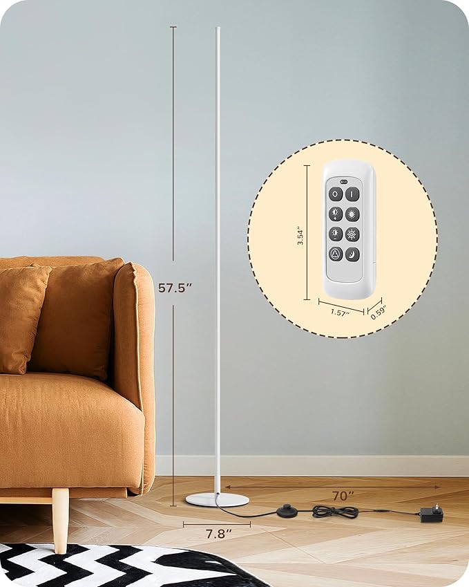 EDISHINE Minimalist LED Corner Floor Lamp - Image 7