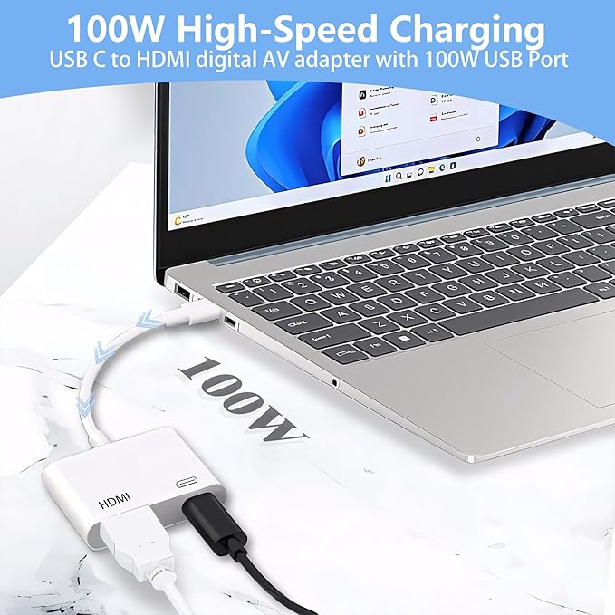 Kinhaly USB C to HDMI for TV, 4K@60Hz Type C to HDMI Adapter - Image 6