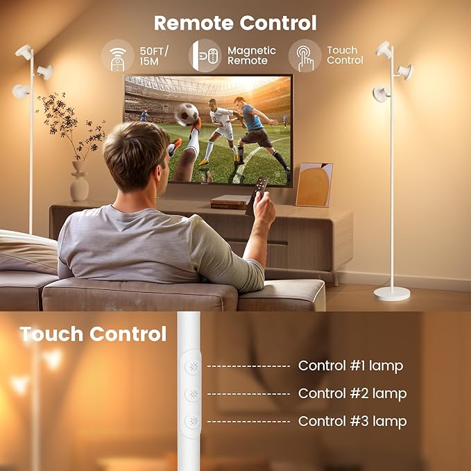 SIBRILLE 36W LED Tree Floor Lamp, Modern Dimmable Standing Lamp - Image 6